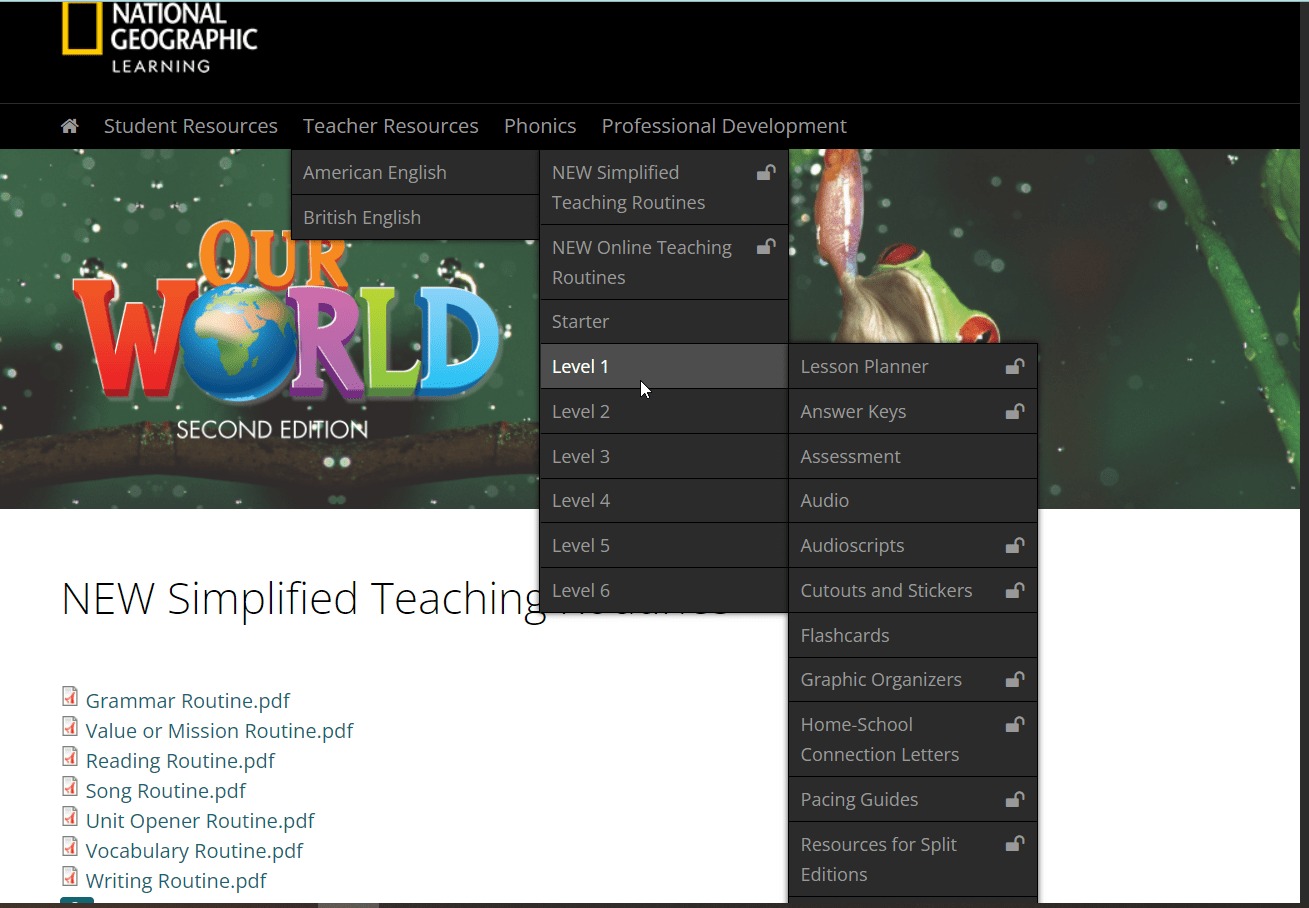 Our World 2nd (AmE) Classroom Presentation tool (Windows version) +PDFs(SB, WB, TB, GB) + Audio + test + Teacher resource 1 Our World 2nd (AmE) Classroom Presentation tool (Windows version) +PDFs(SB, WB, TB, GB) + Audio + test + Teacher resource