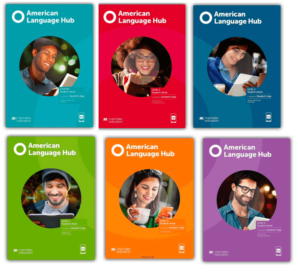 American Language Hub- PDF (SB,WB,TB), Audio, Key, test, resources for teacher. (No Interactive tool)