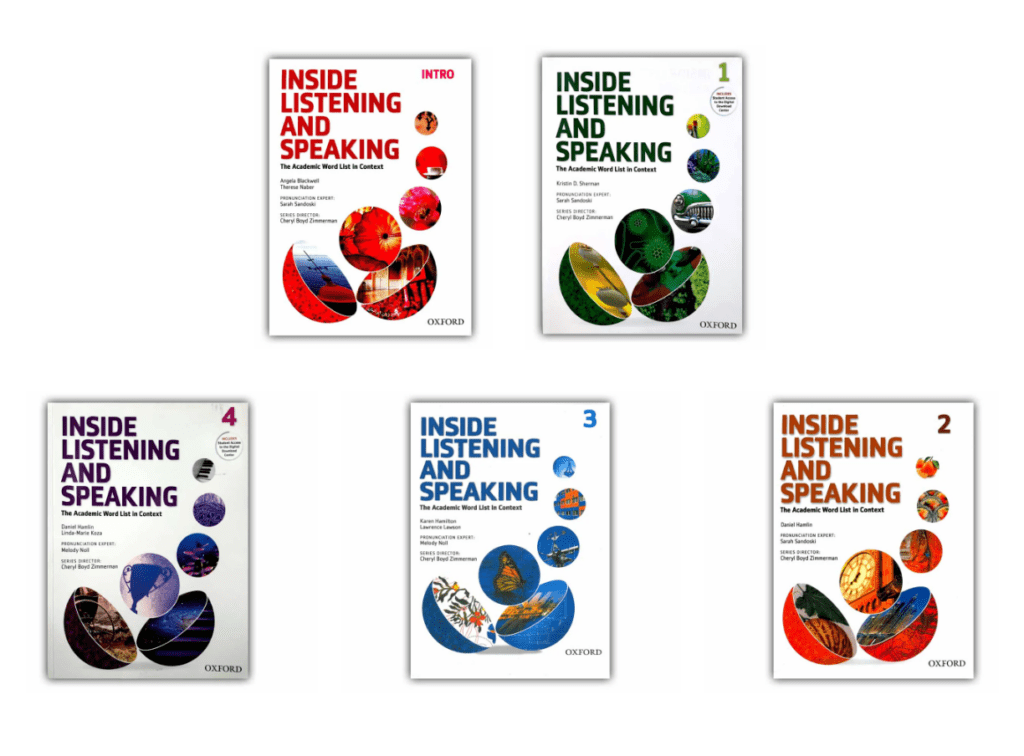 Oxford Inside Listening and Speaking  (full 5 levels)  - PDF (SB) Audio, Key,Test, WorkSheet  (No Interactive tool)