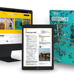 Adult Program Outcomes collage with Book and Spark platform in devices
