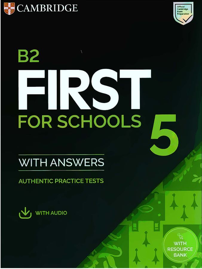 (Instant Download) B2 First For School 5 PDF, Answer keys, Audio