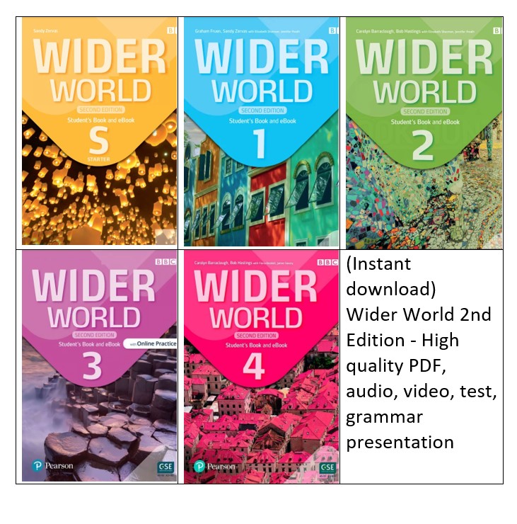 (Instant download) Wider World 2nd Edition - High quality PDF, audio, video, test, grammar presentation
