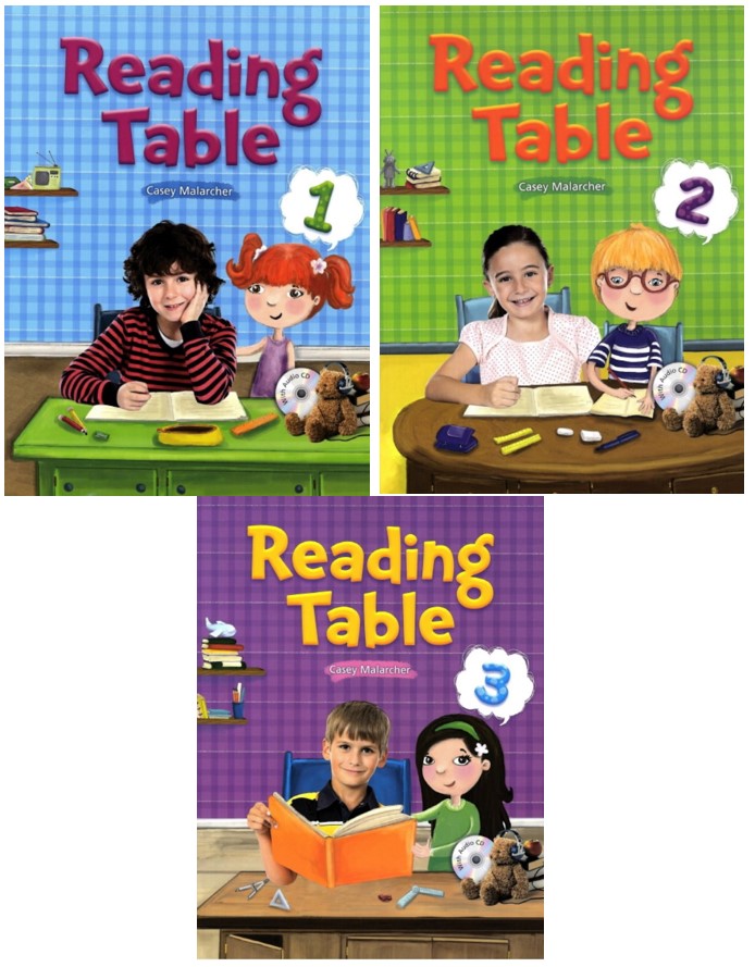 Download Reading Table - PDF (high quality), Audio, Test, Assessment, answer key, word list, word test, transcript, Writing worksheet.