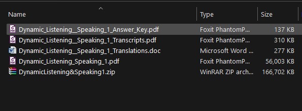 Download Dynamic Listening & Speaking - PDF (high quality), audio, answer key, transcripts 1 DownloadResources-list-Dynamic-Listening-and-Speaking