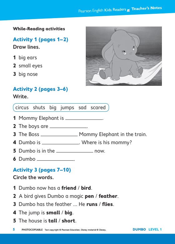 Download Pearson Disney Kids Readers PDF, Audio 3 Download Teacher Note PDF 1