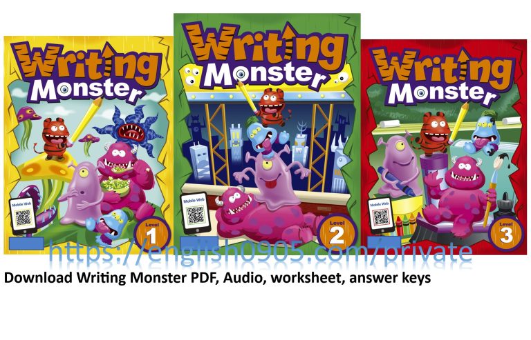 Download Writing Monster PDF, Audio, Worksheet, test, answer keys