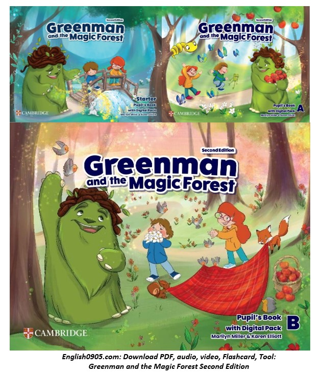 Download PDF, audio, video, Flashcard, Tool: Greenman and the Magic Forest Second Edition