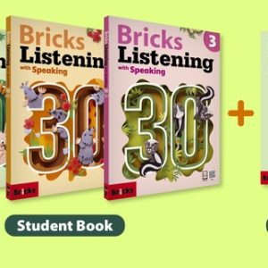 (Instant Download) Bricks Listening with Speaking 30: High quality PDF ( Student book, Workbook), audio, answer key, test, resources ( Flash card, Leson plan, test, worksheet, Word list,  ...)
